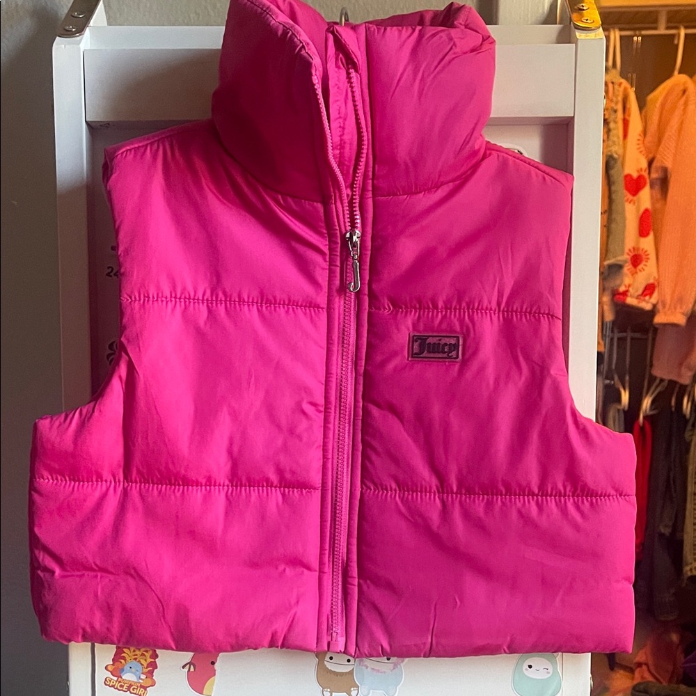 Juicy Couture Fuchsia Puffer Vest
